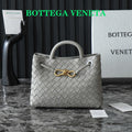 BOTTEGA VENETA SMALL ANDIAMO 25CM GREY LAMBSKIN
