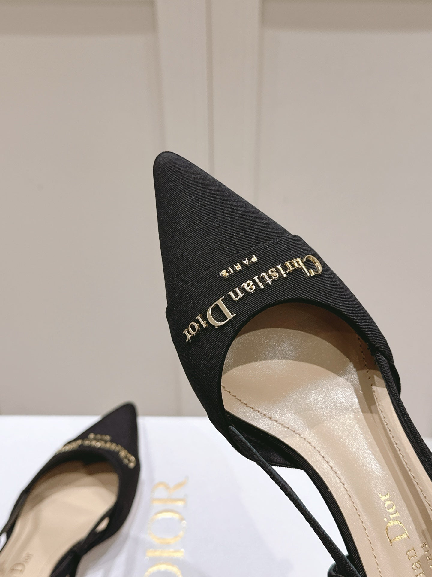 DIOR MY DD 25S SLINGBACK PUMP 50MM IN BLACK FABRIC