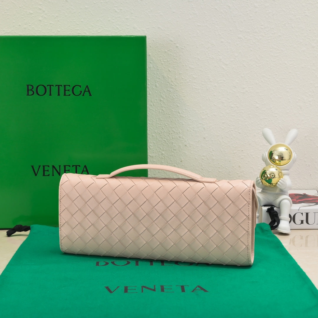 BOTTEGA VENETA Long Clutch Andiamo 31 Pink Leather Ghw