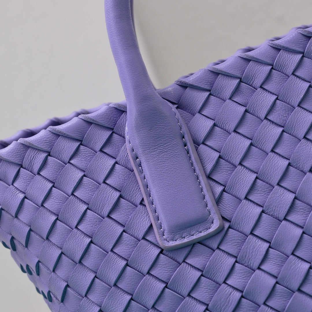 BOTTEGA VENETA Mini Cabat 20cm Purple Lambskin Ghw