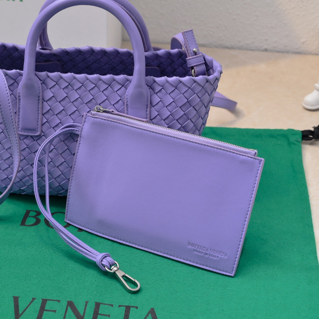 BOTTEGA VENETA Mini Cabat 20cm Purple Lambskin Ghw