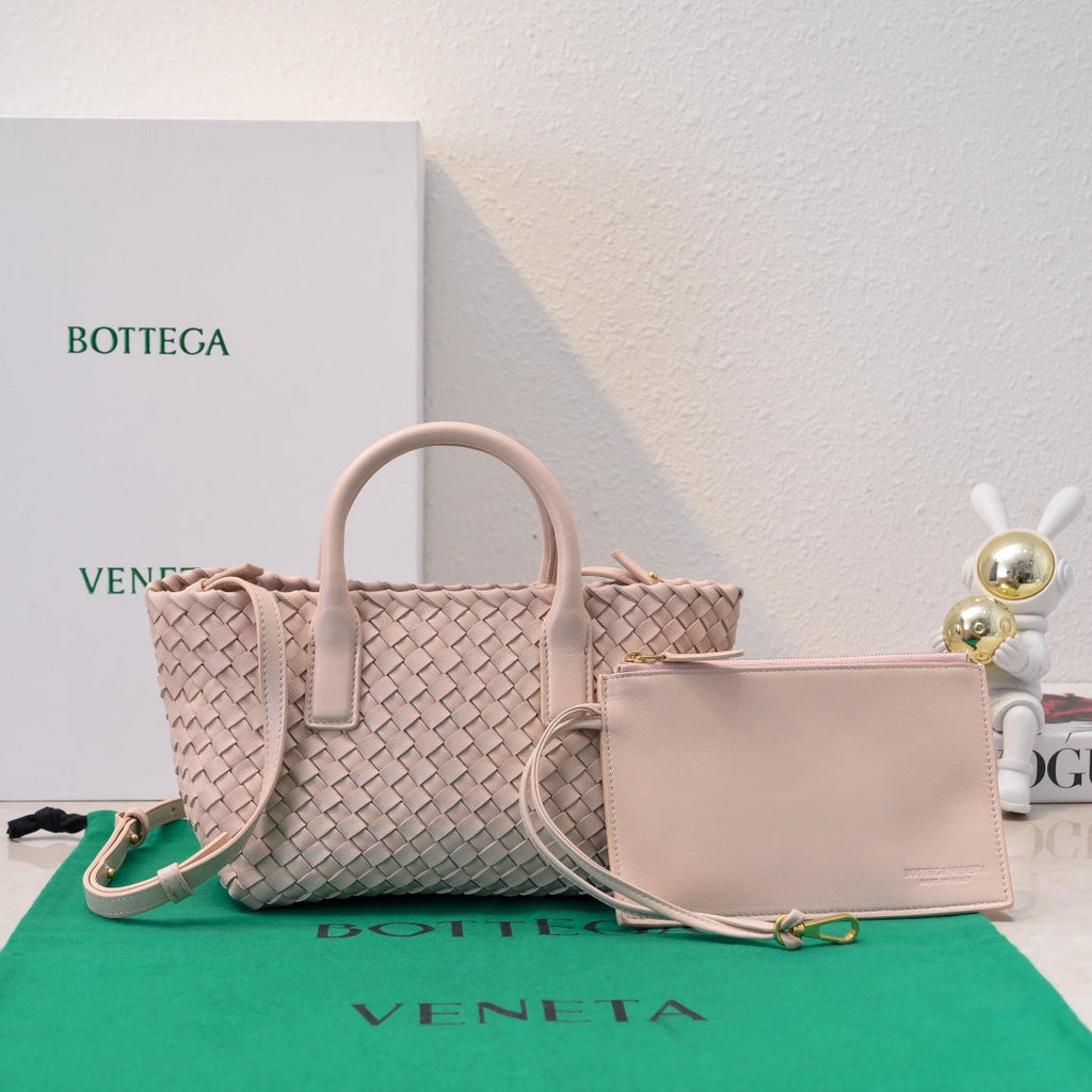 BOTTEGA VENETA Mini Cabat 20cm Beige Lambskin Ghw