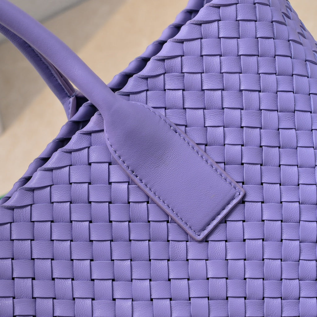 BOTTEGA VENETA Large Cabat 45cm Purple Lambskin Ghw