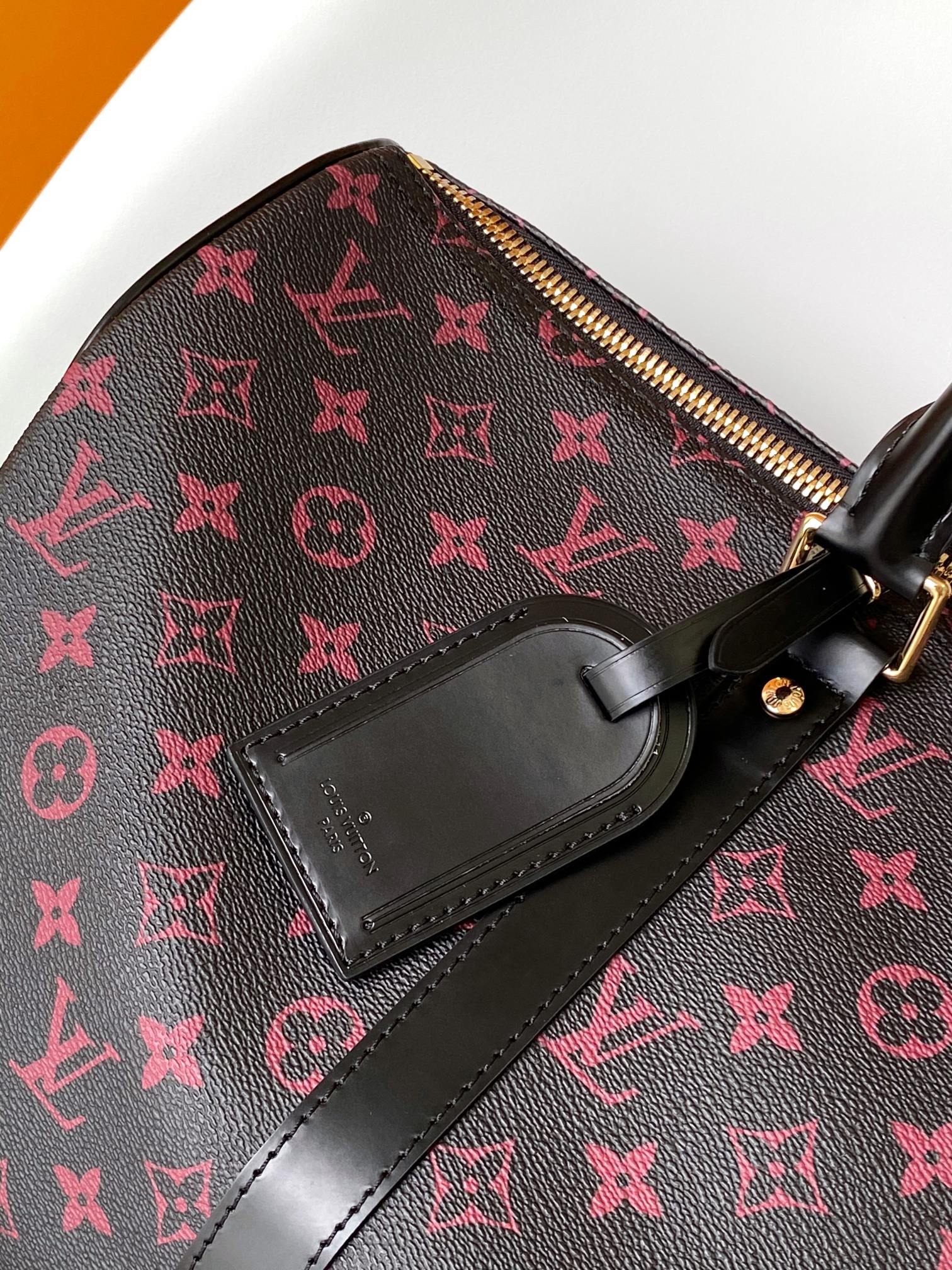 LOUIS VUITTON KEEPALL BANDOULIÈRE 45 IN BLACK MONOGRAM TOMETTE CANVAS
