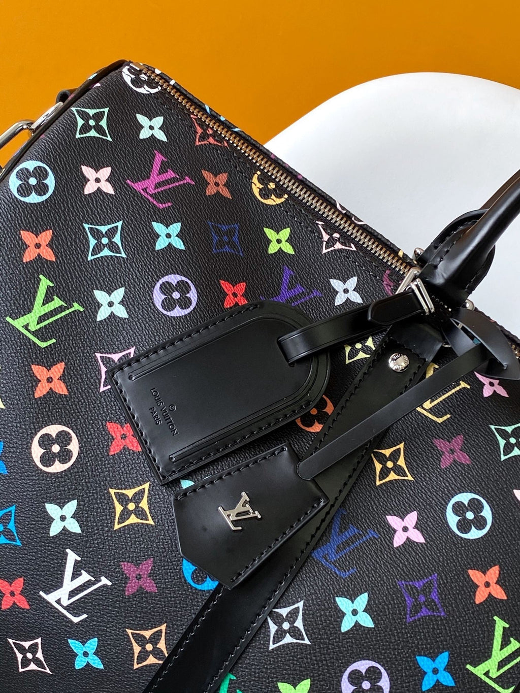 LOUIS VUITTON KEEPALL BANDOULIÈRE 50 BAG IN MULTICOLORED MONOGRAM COATED CANVAS