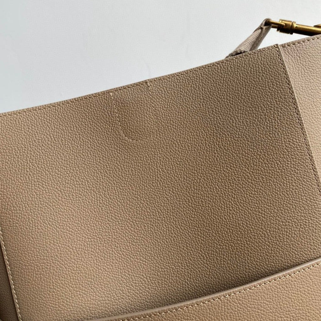 CELINE SANGLE SEAU BUCKET 33 BAG BEIGE CALFSKIN