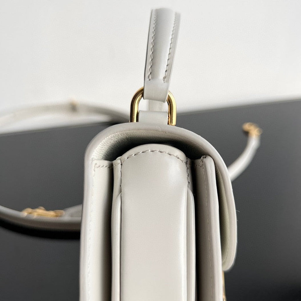 CELINE TRIOMPHE 15  White Calfskin Handbag