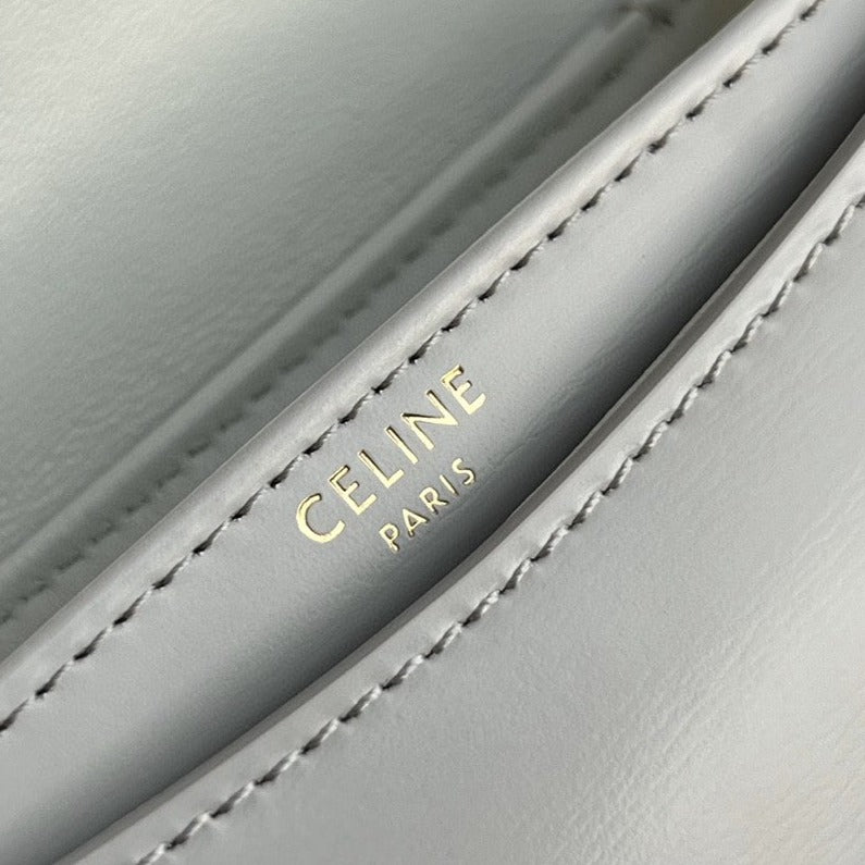 CELINE TRIOMPHE 15  White Calfskin Handbag