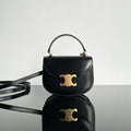 CELINE TRIOMPHE 15 Black Calfskin Handbag