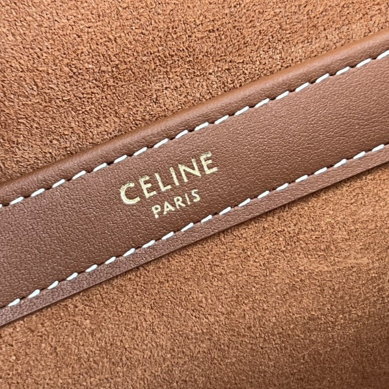 CELINE CUIR TRIOMPHE 44  TAN CALFSKIN