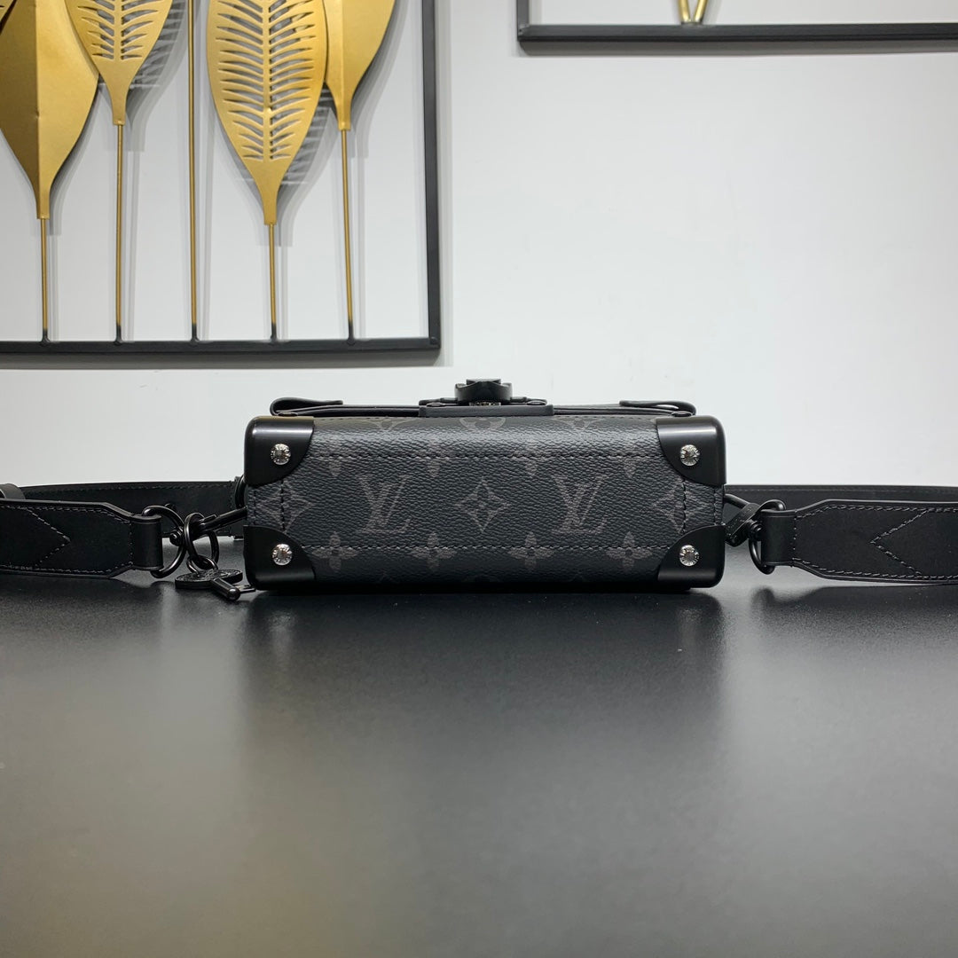 LOUIS VUITTON SOUL TRUNK 19 IN BLACK MONOGRAM ECLIPSE CANVAS