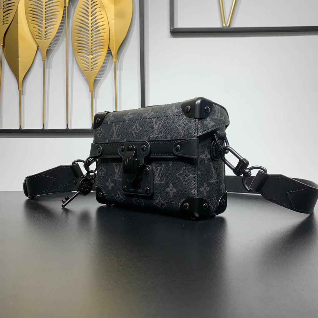 LOUIS VUITTON SOUL TRUNK 19 IN BLACK MONOGRAM ECLIPSE CANVAS