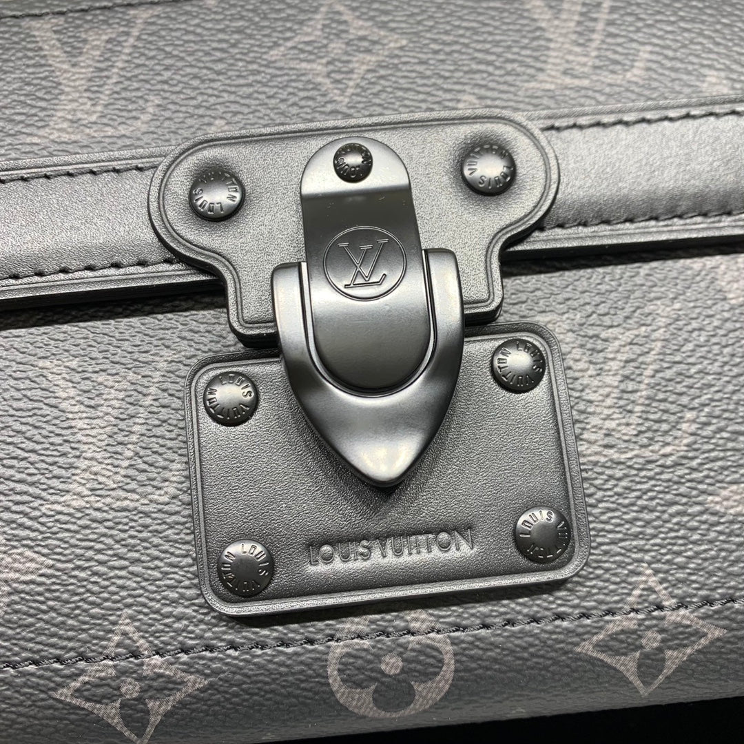 LOUIS VUITTON SOUL TRUNK 19 IN BLACK MONOGRAM ECLIPSE CANVAS