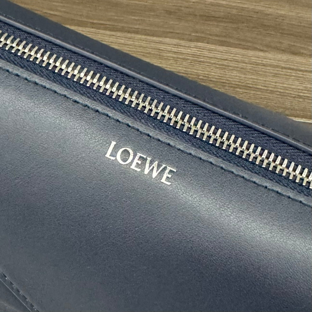 PUZZLE FOLD WASH 22 BAG IN PRUSSIAN BLUE SHINY CALFSKIN