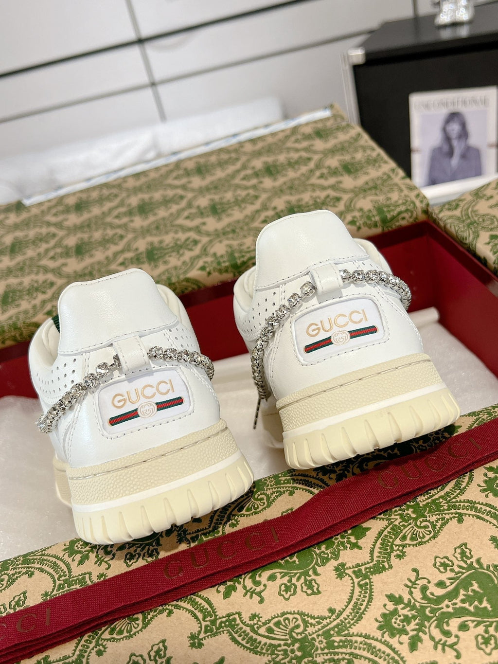 GUCCI RE-WEB SNEAKER FOR COUPLE WHITE