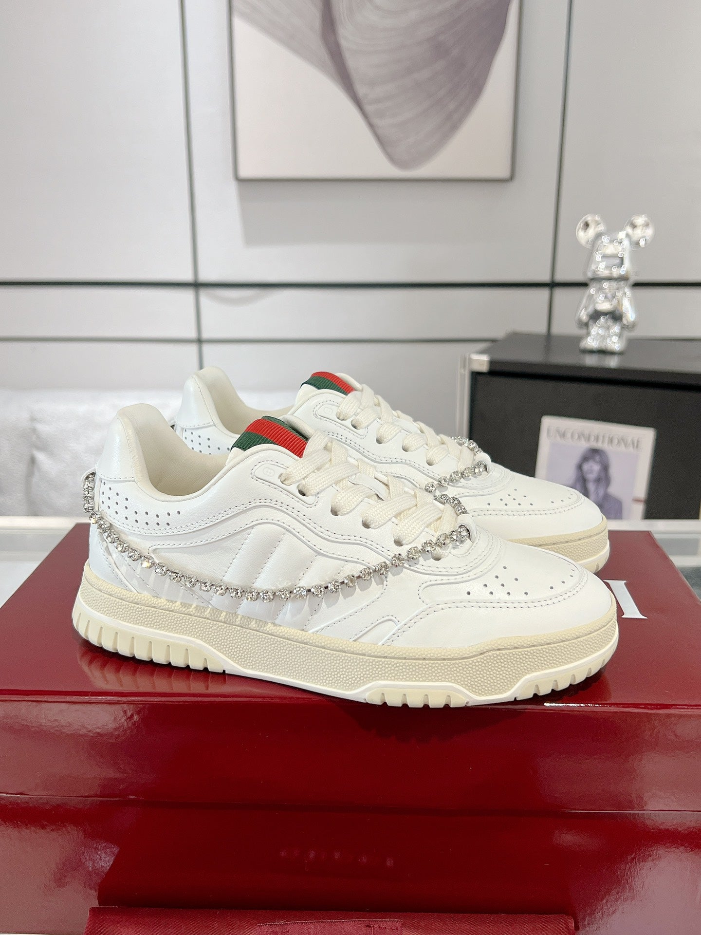 GUCCI RE-WEB SNEAKER FOR COUPLE WHITE