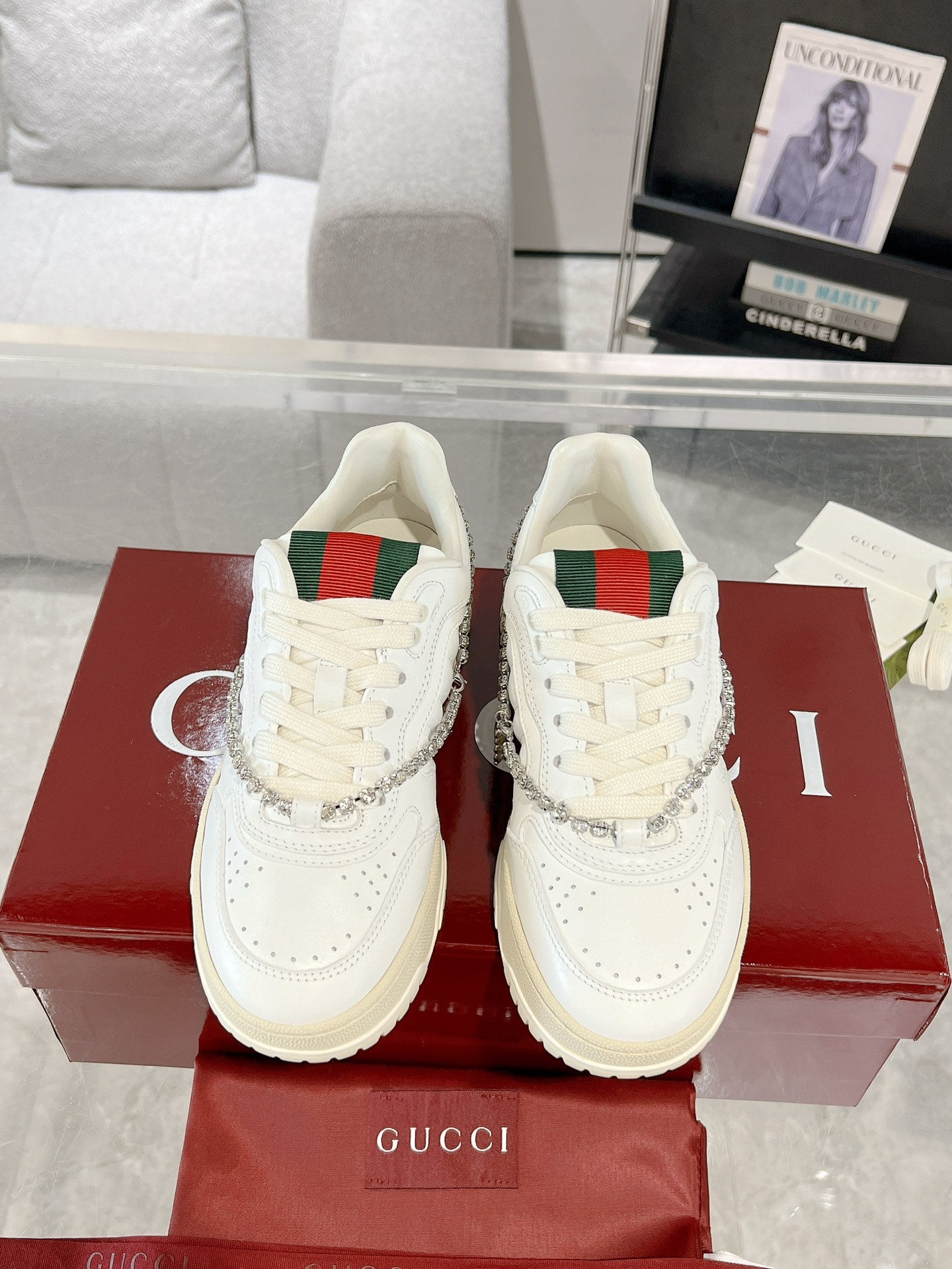 GUCCI RE-WEB SNEAKER FOR COUPLE WHITE