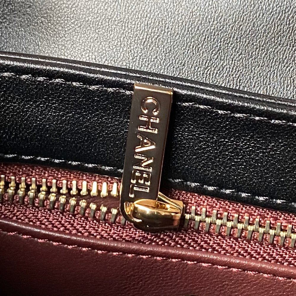 CHANEL SMALL 20 FLAP BAG IN BLACK CALFSKIN WITH CHAIN