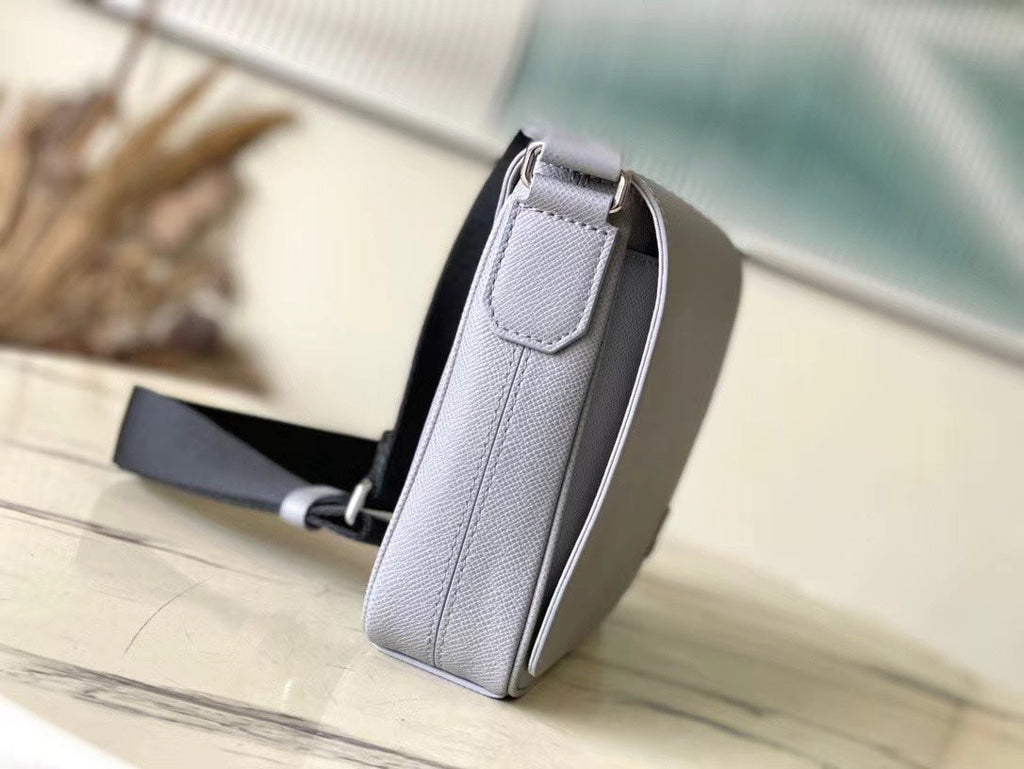 LOUIS VUITTON DISTRICT PM 26 IN DOVE GRAY CALFSKIN
