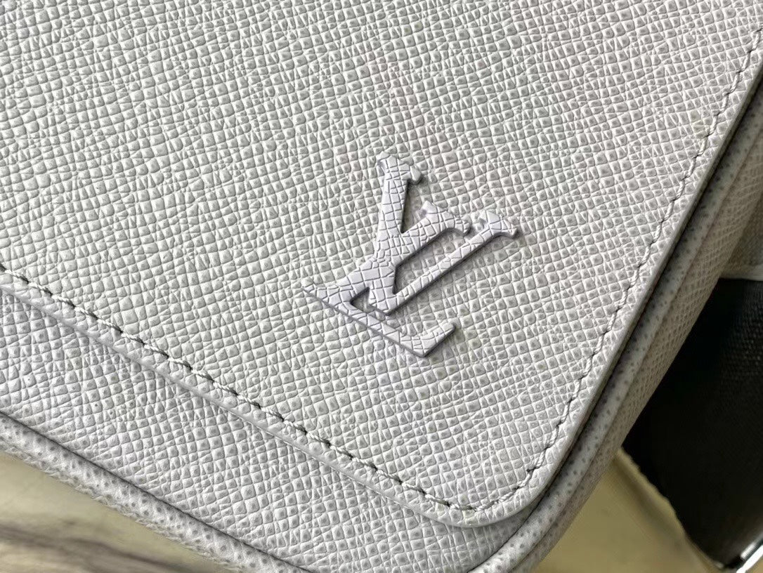 LOUIS VUITTON DISTRICT PM 26 IN DOVE GRAY CALFSKIN