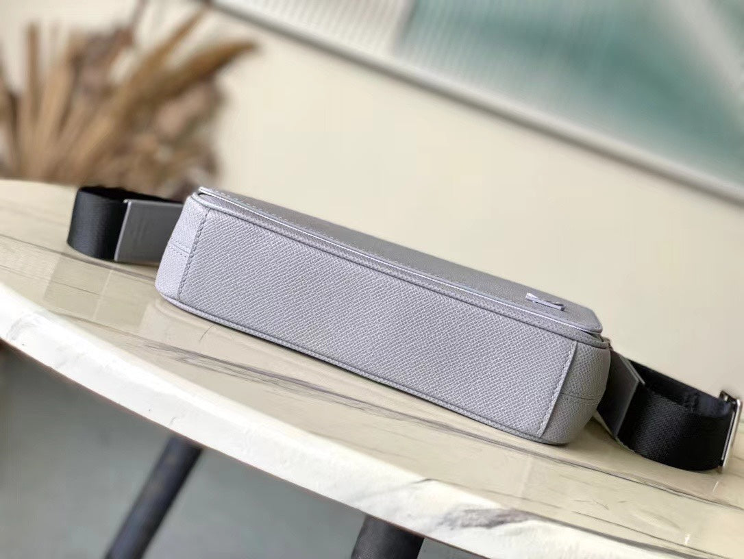 LOUIS VUITTON DISTRICT PM 26 IN DOVE GRAY CALFSKIN