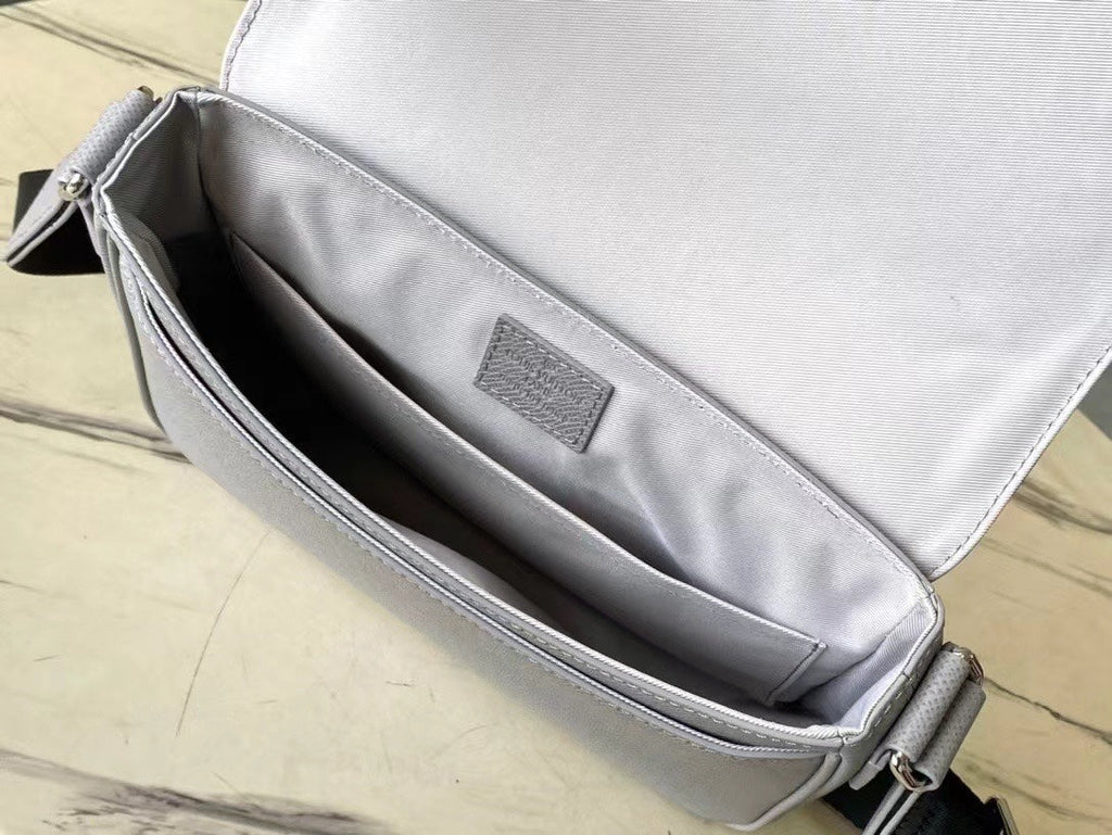 LOUIS VUITTON DISTRICT PM 26 IN DOVE GRAY CALFSKIN