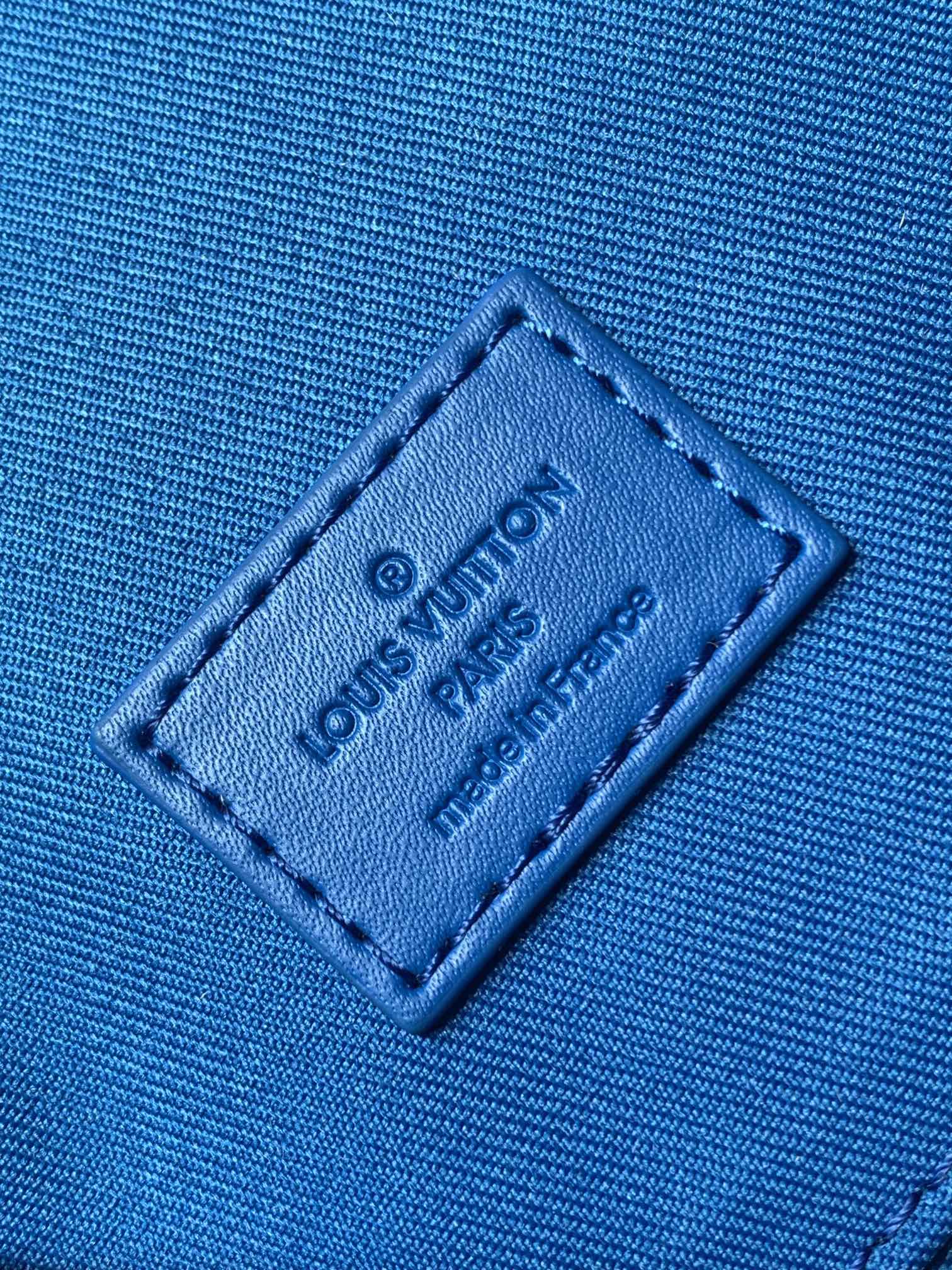 LOUIS VUITTON LV 25S CHRISTOPHER BACKPACK 48 IN BROWN AND PERSIAN BLUE CANVAS MONOGRAM