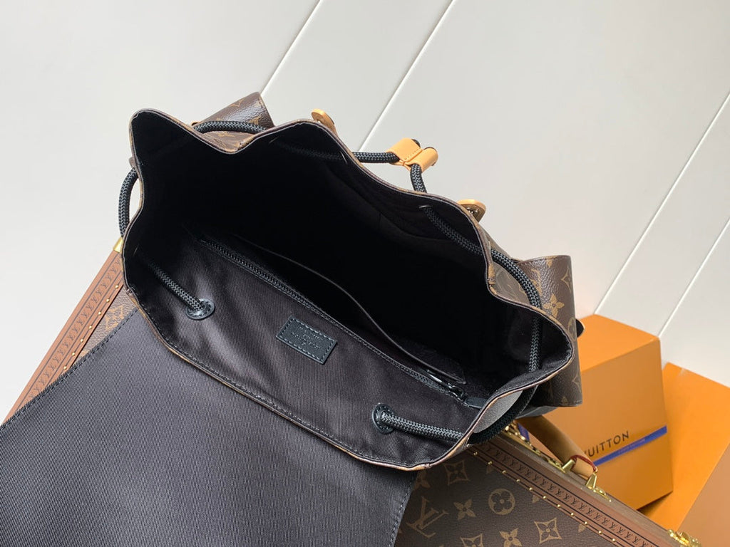 LOUIS VUITTON LV 25S CHRISTOPHER BACKPACK 44 IN BROWN AND BLACK CANVAS MONOGRAM