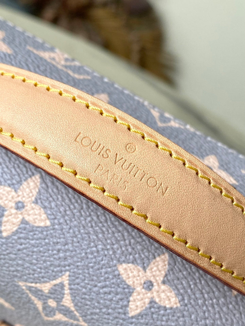 LOUIS VUITTON POCHETTE MÉTIS EAST WEST 21 IN GRAY CREAM MONOGRAM TRIANON CANVAS GOLD HARDWARE