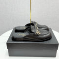 CHANEL FLAT MULE 25S IN BLACK CALFSKIN STYLE 2