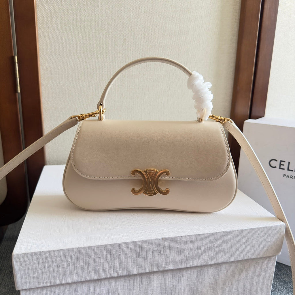 CELINE TEEN LOLA 20 IN WHITE CALFSKIN GOLD HARDWARE