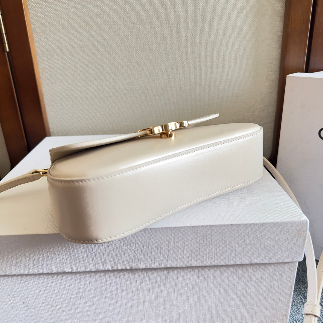 CELINE TEEN LOLA 20 IN WHITE CALFSKIN GOLD HARDWARE