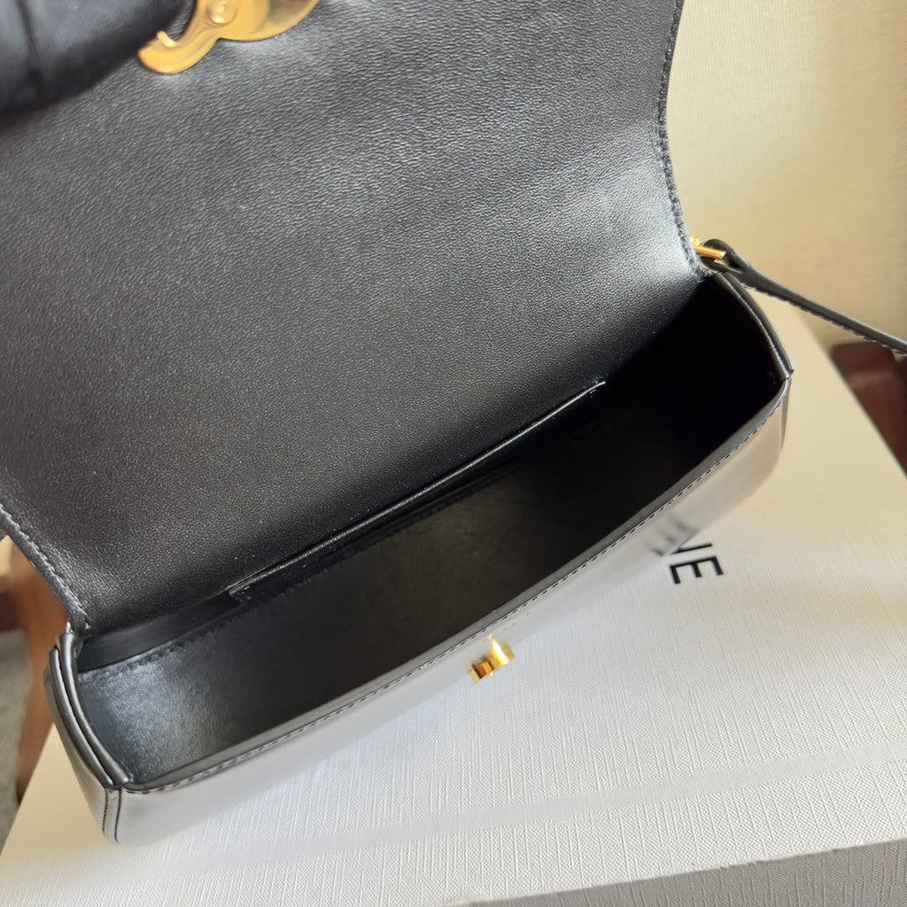 CELINE TEEN LOLA 20 IN BLACK CALFSKIN GOLD HARDWARE