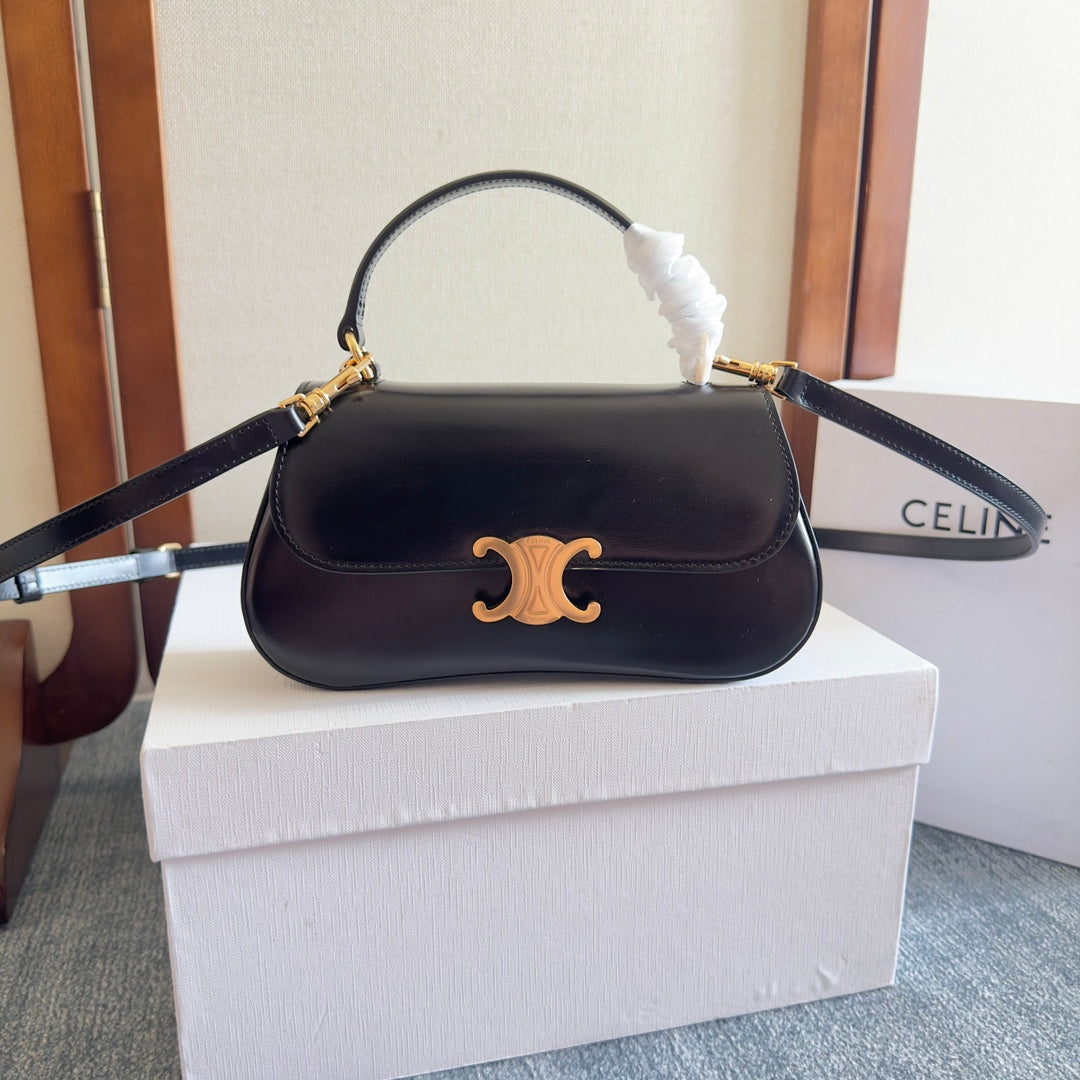 CELINE TEEN LOLA 20 IN BLACK CALFSKIN GOLD HARDWARE