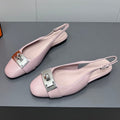 HERMES INNOCENTE SLINGBACK IN LIGHT PINK CALFSKIN