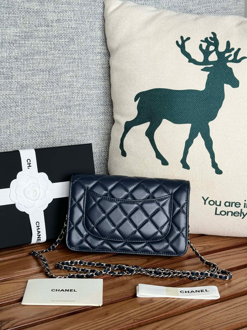 CHANEL WOC ENTRUPY 19 BAG IN INDIGO BLUE CALFSKIN