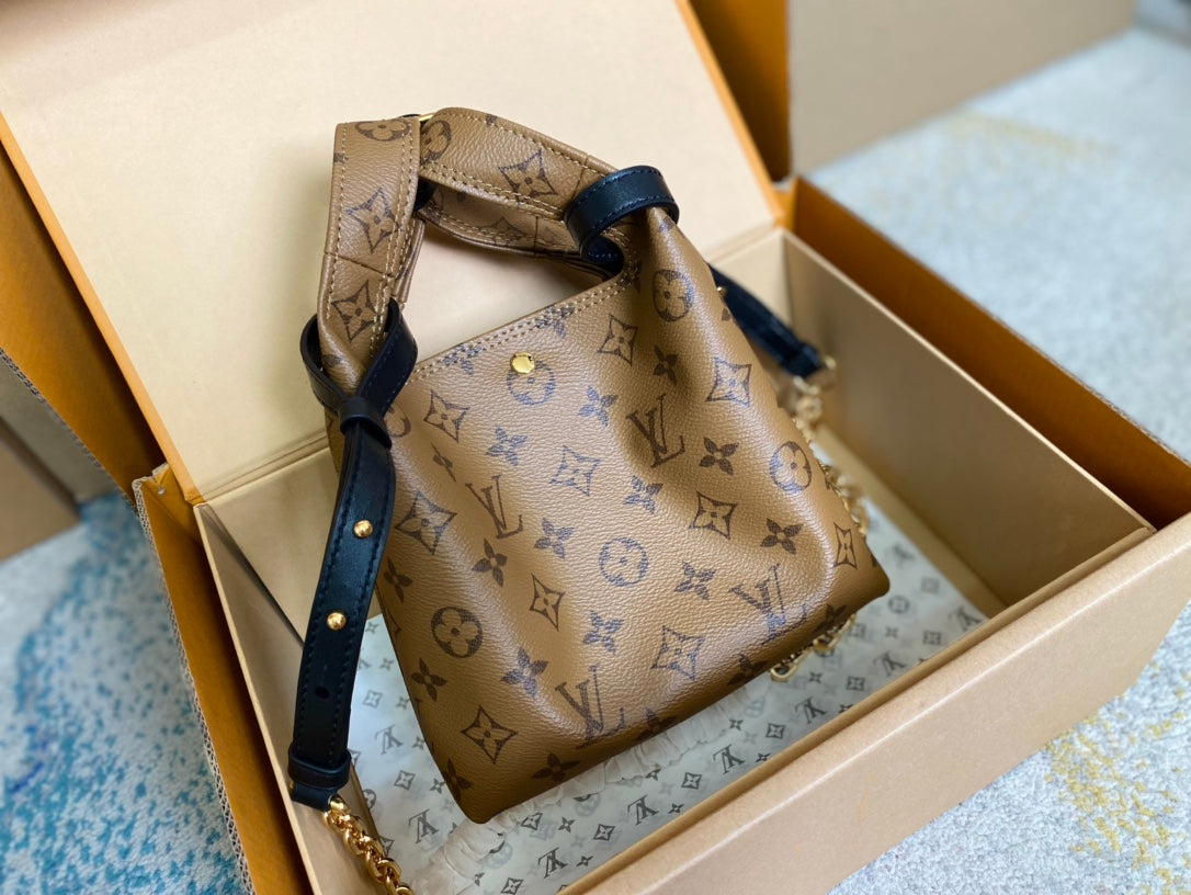 LOUIS VUITTON ATLANTIS BB 17 IN BROWN MONOGRAM REVERSE CANVAS