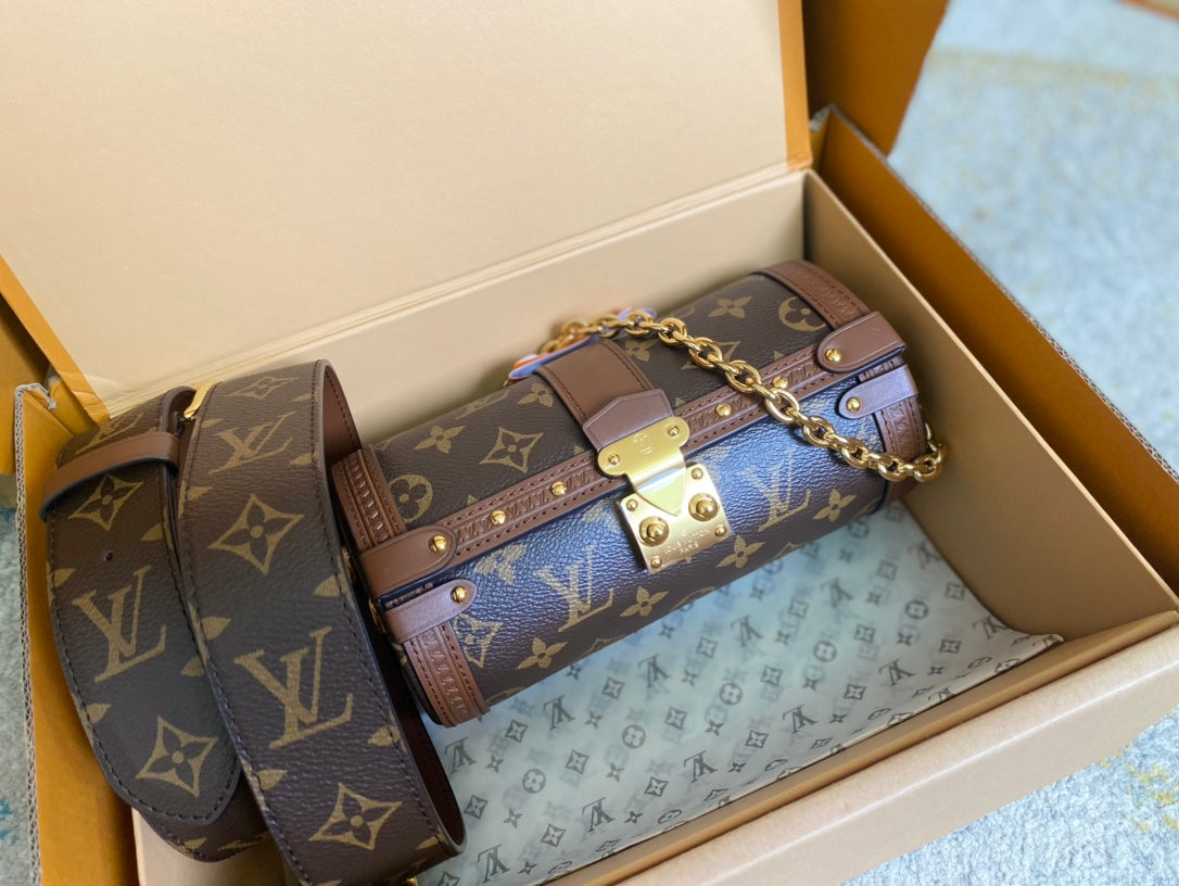 LOUIS VUITTON PAPILLON TRUNK 19 IN BROWN MONOGRAM CANVAS GOLD HARDWARE