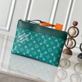 LOUIS VUITTON POCHETTE VOYAGE SOUPLE 32 IN GREEN MONOGRAM HERITAGE CANVAS