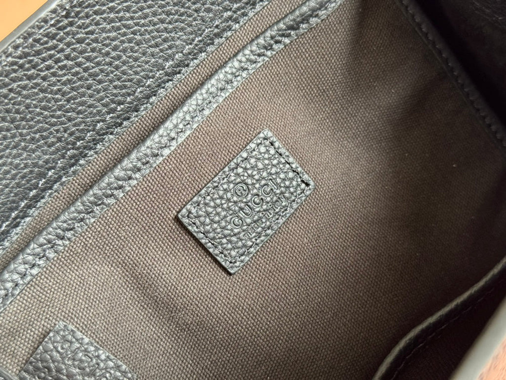 GUCCI JACKIE SMALL TOTE BAG 24 IN BLACK CALFSKIN GOLD HARDWARE