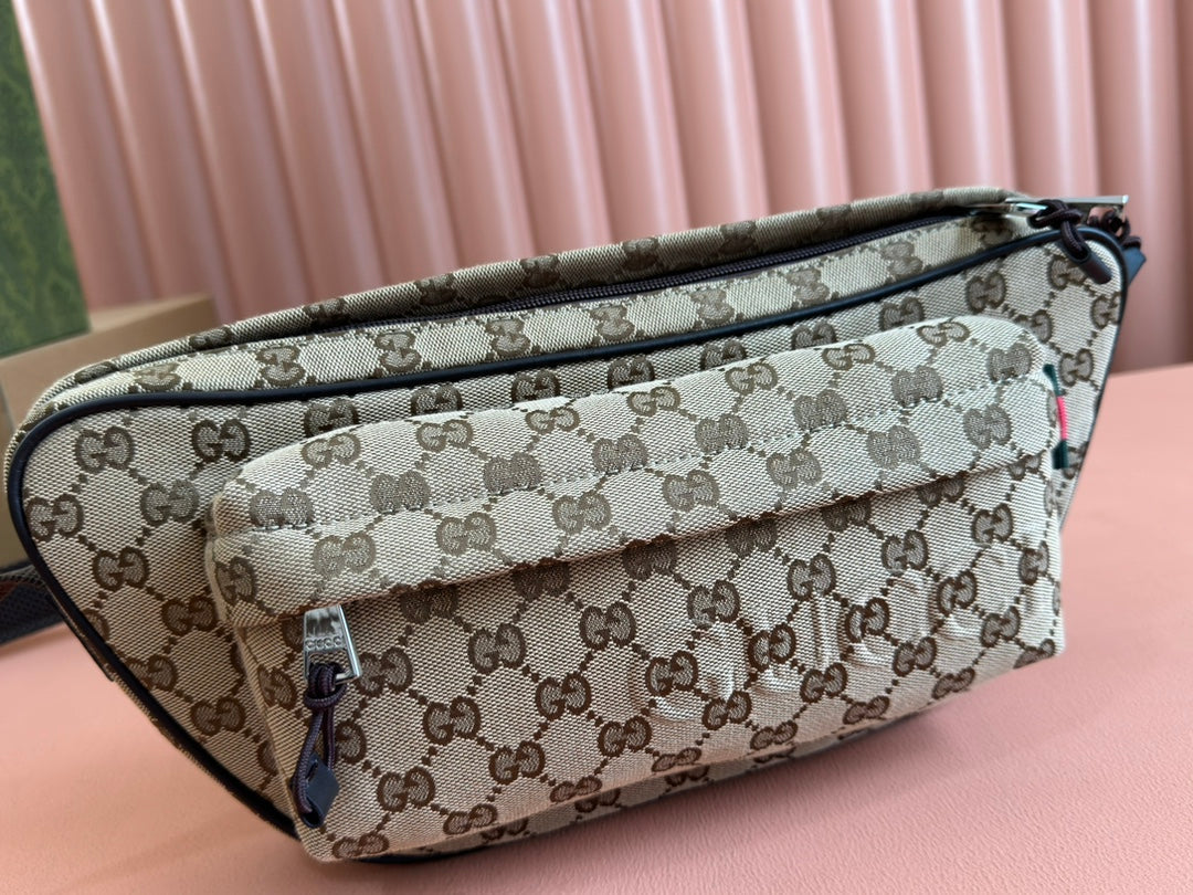 GUCCI BELT BAG 34 IN BEIGE MONOGRAM CANVAS