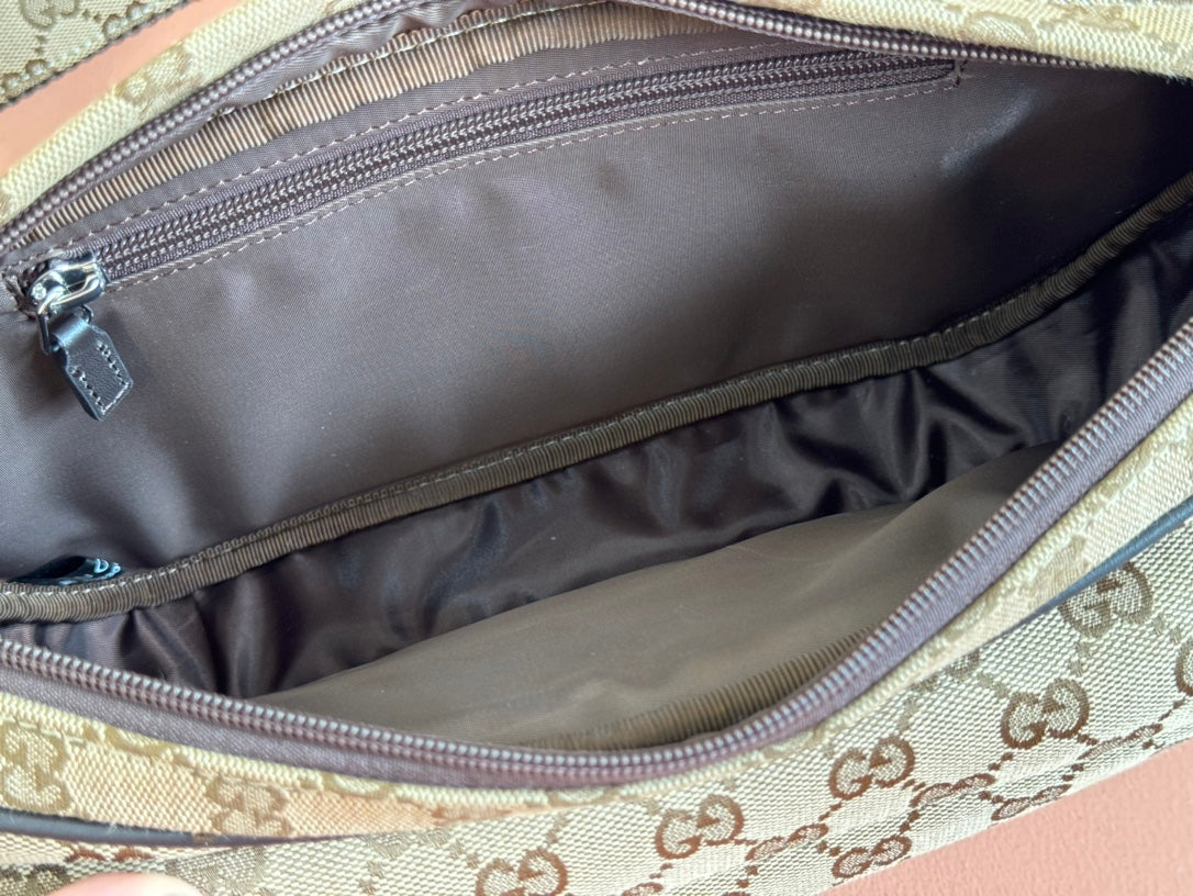GUCCI BELT BAG 34 IN BEIGE MONOGRAM CANVAS