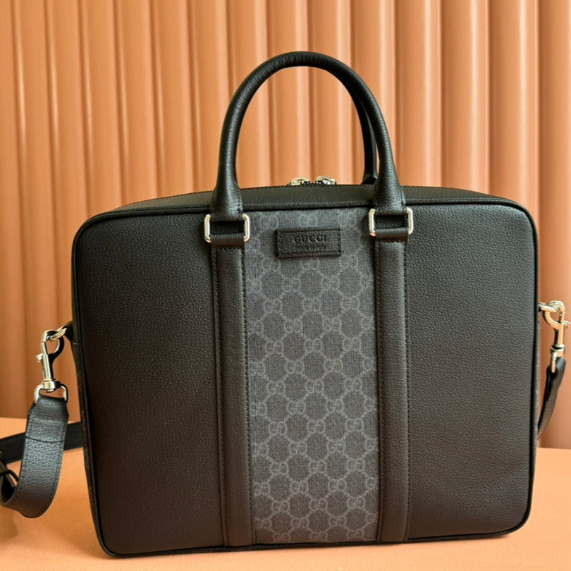 GUCCI JUMBO MEDIUM BRIEFCASE 36.5 IN EXTRA DARK GREEN  CALFSKIN