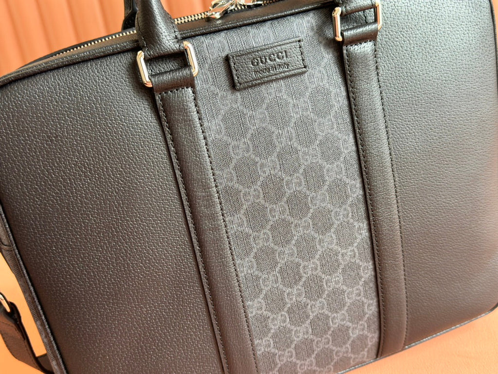 GUCCI JUMBO MEDIUM BRIEFCASE 36.5 IN EXTRA DARK GREEN  CALFSKIN