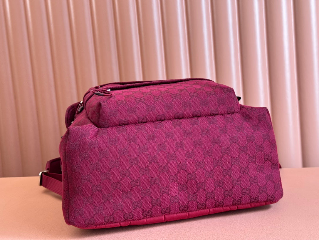 GUCCI MEDIUM BACKPACK 40 IN ROSSO ANCORA RED  CANVAS
