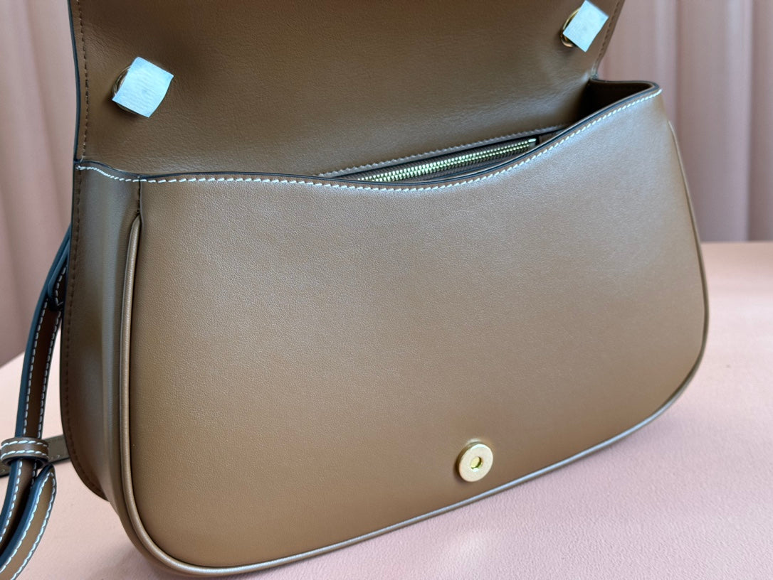 GUCCI BLONDIE LARGE TOP HANDLE BAG 32 IN BROWN CALFSKIN