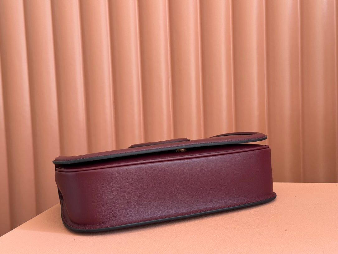GUCCI BLONDIE LARGE TOP HANDLE BAG 32 IN ROSSO ANCORA RED CALFSKIN