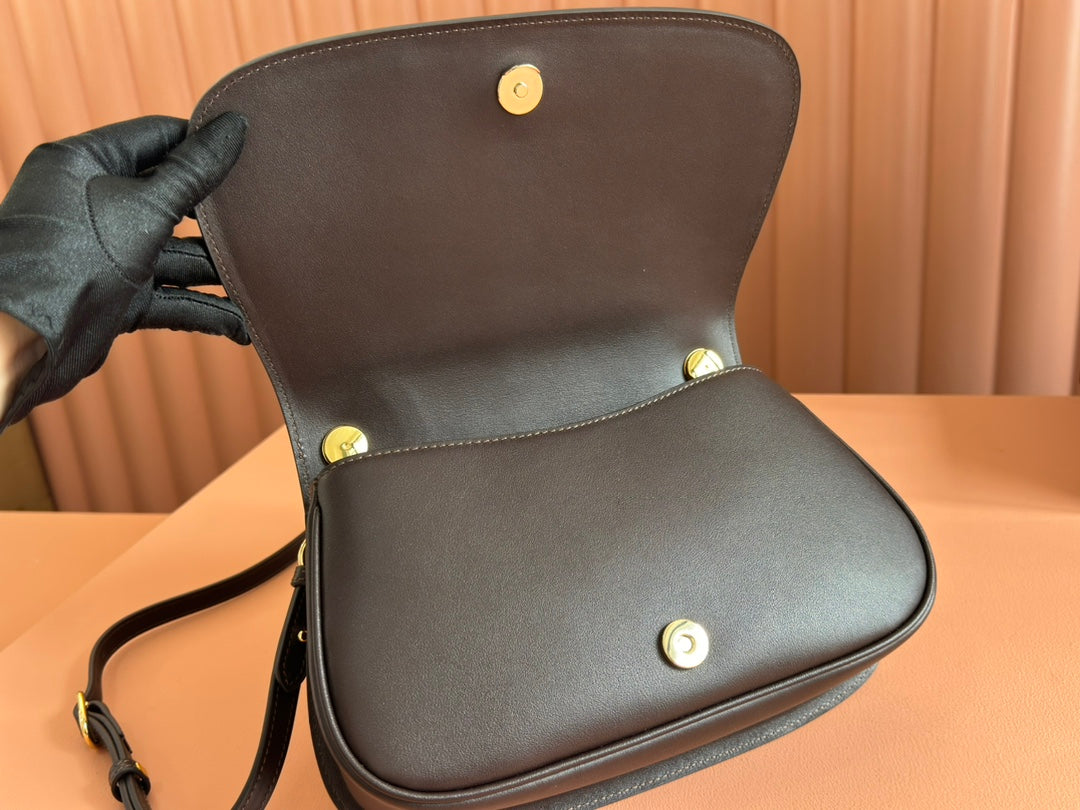GUCCI BLONDIE LARGE TOP HANDLE BAG 32 IN DARK BROWN CALFSKIN