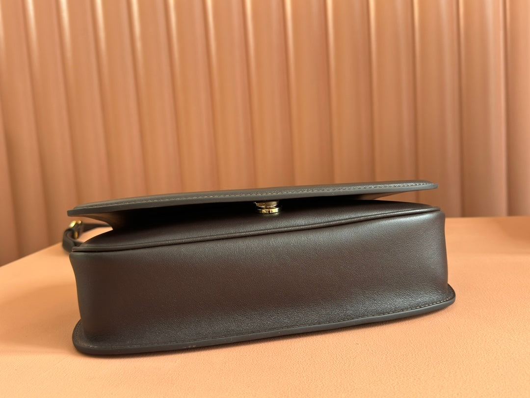 GUCCI BLONDIE LARGE TOP HANDLE BAG 32 IN DARK BROWN CALFSKIN