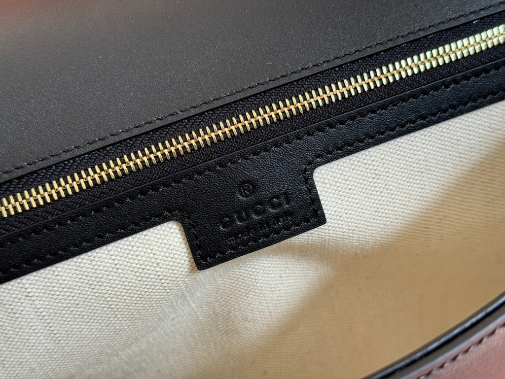 GUCCI 26S BLONDIE BAG 32 IN BLACK CALFSKIN